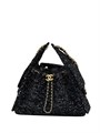 CHANEL сумка Hobo твид черная золото СК-00254
