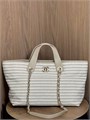 CHANEL сумка тоут текстиль бежевая СК-01695