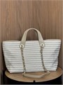 CHANEL сумка тоут текстиль бежевая СК-01695