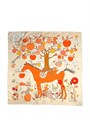 HERMES платок 90x90 см шелк бежевый ПЛ-01386