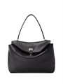 BALENCIAGA сумка Rodeo кожа гладкая черная серебро СК-01036