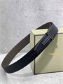 TOM FORD ремень кожа эпсом черно-коричневый пряжка эпсом РМ-1206