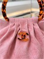 CHANEL Сумка замша роговые ручки розовая СК-01364
