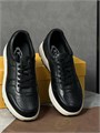 TODS кеды черные на белой подошве ОС-00107