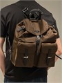 PRADA рюкзак нейлон два кармана спереди коричневый РК-01008