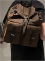 PRADA рюкзак нейлон два кармана спереди коричневый РК-01008