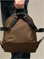 PRADA рюкзак нейлон два кармана спереди коричневый РК-01008