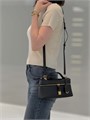 LORO PIANA сумка средняя кожа эпи черная золото СК-00701