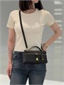LORO PIANA сумка средняя кожа эпи черная золото СК-00701