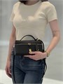 LORO PIANA сумка средняя кожа эпи черная золото СК-00701