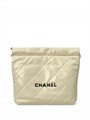 CHANEL сумка 22 small в клетку гладкая кожа молочная СК-01366