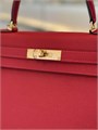 HERMES сумка Kelly 28 см кожа эпсом красная золото СК-01144