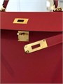 HERMES сумка Kelly 28 см кожа эпсом красная золото СК-01144