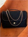CHANEL сумка войлок черная золото СК-00728