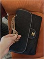 CHANEL сумка войлок черная золото СК-00728