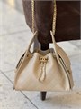 CHANEL сумка Hobo 26 см кожа икра бежевая золото СК-01245