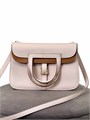 HERMES сумка Halzan 25 см розовая кожа того золото СК-00407