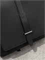 HERMES мессенджер с клапаном хлястик по середине черный МС-2374