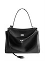 BALENCIAGA сумка Rodeo Medium кожа гладкая черная серебро СК-00723