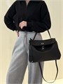 BALENCIAGA сумка Rodeo Medium кожа гладкая черная серебро СК-00723