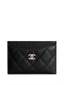 CHANEL визитница кожа икра черная золото ВЗ-01241