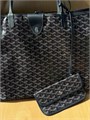 GOYARD Сумка-тоут Saint Louis PM из канвы синяя 40см СК-01095