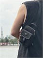 PRADA слинг нейлон карман с клапаном спереди маленький черный СЛ-01493