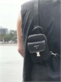 PRADA слинг нейлон карман с клапаном спереди маленький черный СЛ-01493
