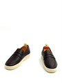 LORO PIANA лоферы низкие кожа кофейные с белой высокой подошвой ОК-2456