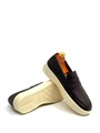 LORO PIANA лоферы низкие кожа кофейные с белой высокой подошвой ОК-2456