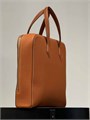 HERMES портфель кожа без плечевого ремня с глубокой молнией классический зернистая кожа горчичного цвета ПР-1161