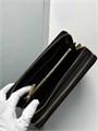 SR кошелек крокодил черный на двух молниях с ручкой сверху с новой фурнитурой золото КЛ-2319