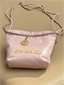 CHANEL Сумка 22 mini в клетку гладкая кожа розовая СК-01363