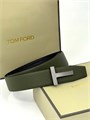 TOM FORD ремень кожа Того зеленый съемная пряжка РМ-2656