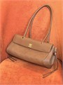 CHANEL сумка Shopping кожа того маленькая коричневая золото СК-01576