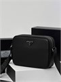 PRADA мессенджер черная  кожа того на замке МС-00189