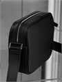 PRADA мессенджер черная  кожа того на замке МС-00189