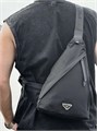 PRADA слинг нейлон косая молния черный СЛ-01498