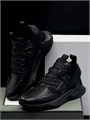 TOM FORD кроссовки черные кожа текстильная пятка ОС-2266