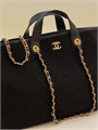 CHANEL шоппер черный войлок на золоте СК-00914