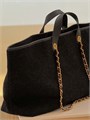 CHANEL шоппер черный войлок на золоте СК-00914