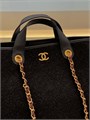 CHANEL шоппер черный войлок на золоте СК-00914