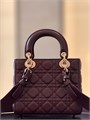 DIOR LADY сумка 20 см гладкая кожа бордовая золото СК-01163