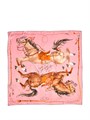 HERMES платок 90x90 см шелк розовый ПЛ-01402