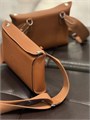 HERMES мессенджер кожа того с перфорированным логотипом оранжевого цвета МС-0793