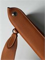 HERMES мессенджер кожа того с перфорированным логотипом оранжевого цвета МС-0793