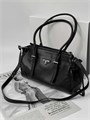 PRADA сумка черная кожа длинные ручки СК-01227