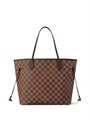 LV сумка тоут Neverfull коричневая шашка красная ткань маленькая СК-01319