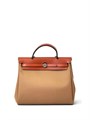 HERMES Herbag сумка 31 см хаки текстиль коричневая кожа СК-01449