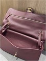 CHANEL сумка Maxi Flap 32 см кожа того бордовая маленькая золото СК-01583